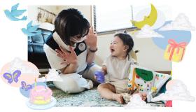 シッターさんと楽しく遊ぶお子様♡
