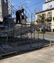 外国人技能実習生の足場検定3級練習