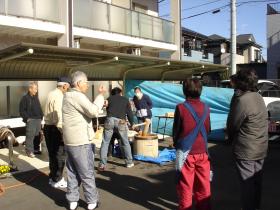 年末のもちつき大会の様子
