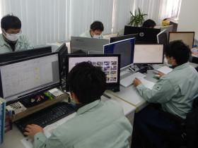 PCによる点検調書、設計図作成状況