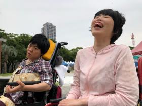 一日外出で楽しくてニッコリ