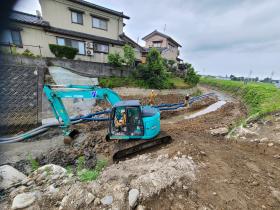 河川の災害復旧工事です