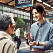 喫煙者へ紹介のテイスティングを勧める