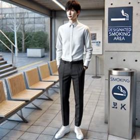 シンプルな服装